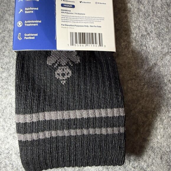 NEW Bombas Black Crew Socks Medium 2 Pairs NWT - Picture 7 of 10